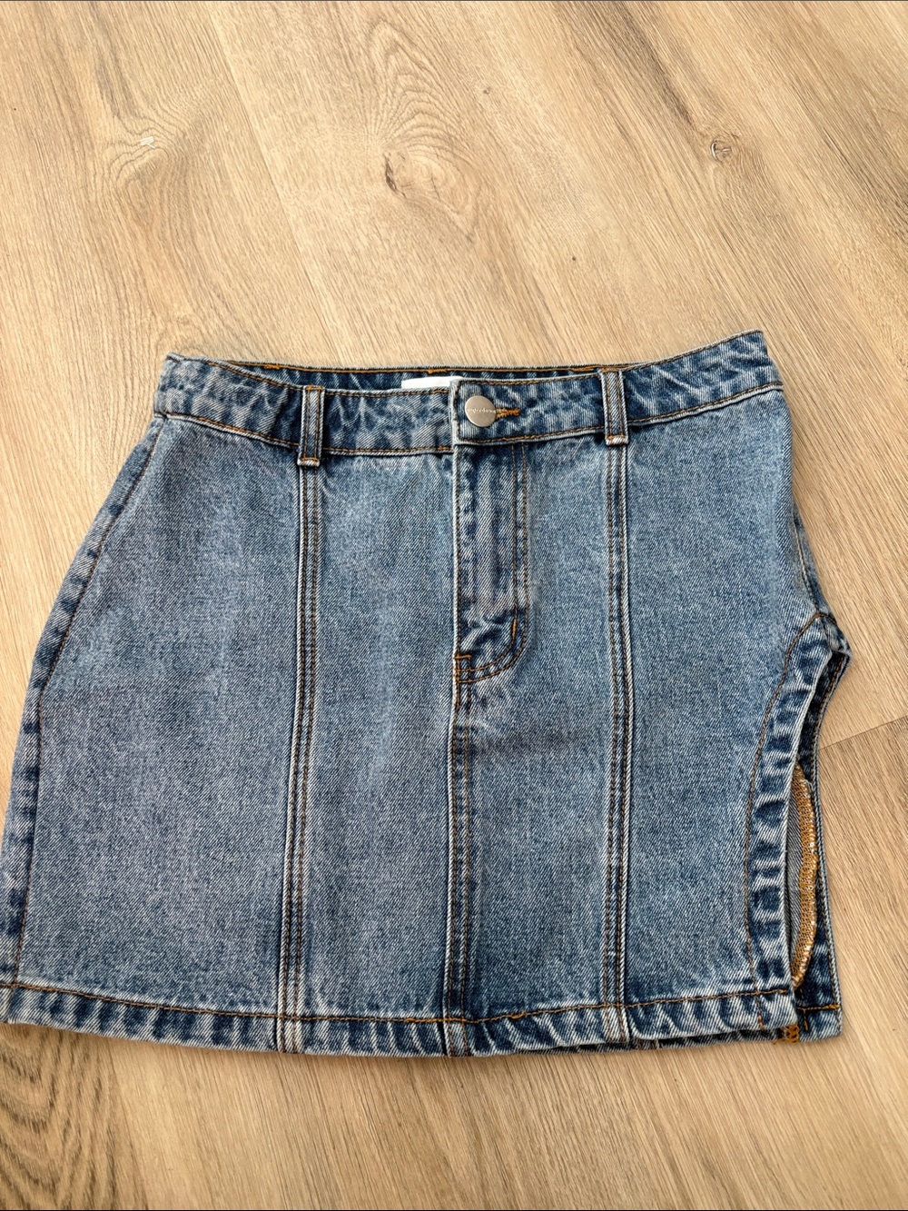 Superdown Abby Slit Denim Mini Skirt Size Small Great Condition festival boho - Picture 3 of 5